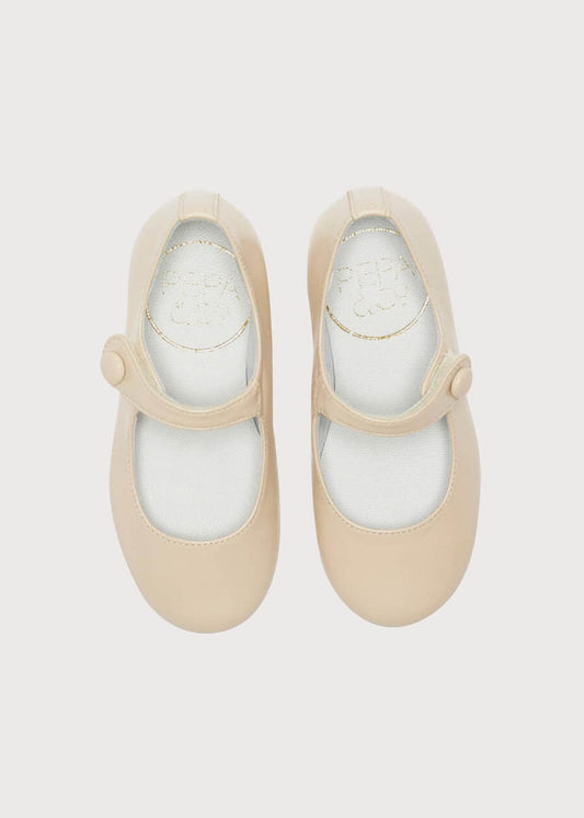 Leather Celebration Mary Jane Shoes in Beige (20-35EU) SHOES from Pepa London
