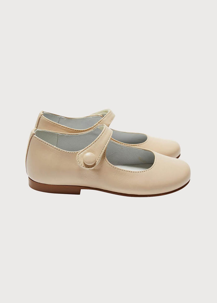 Leather Celebration Mary Jane Shoes in Beige (20-35EU) SHOES from Pepa London