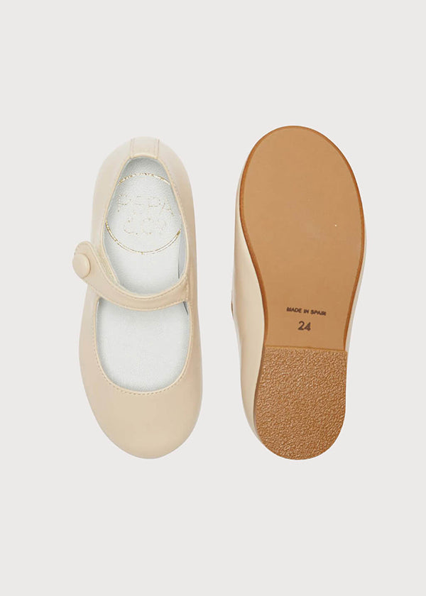 Leather Celebration Mary Jane Shoes in Beige (20-35EU) SHOES from Pepa London