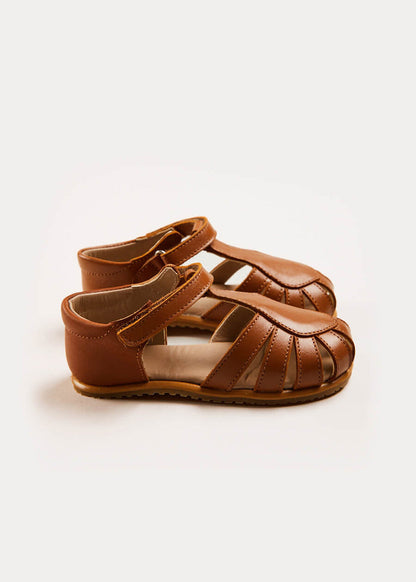 Leather Fishermans Sandals in Brown (21-27EU) SHOES from Pepa London