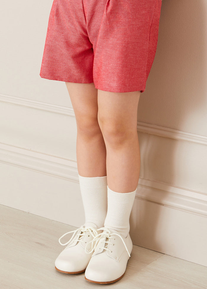 Leather Lace up Celebration Shoes in Ivory (20-35EU) SHOES from Pepa London