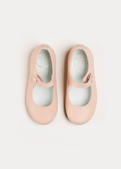 Leather Mary Jane Shoes in Pink (24-36EU) SHOES from Pepa London
