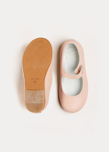 Leather Mary Jane Shoes in Pink (24-36EU) SHOES from Pepa London