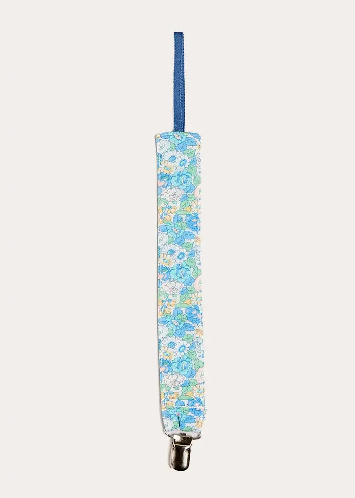Leontyne Floral Dummy Clip in Blue Made with Liberty Fabric ACCESSORIES from Pepa London