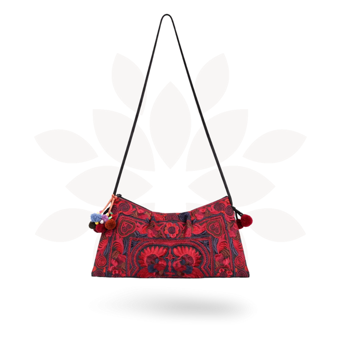 Leyla Embroidered Crossbody Hmong Purse - Thailand