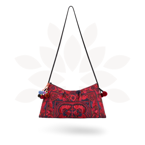 Leyla Embroidered Crossbody Hmong Purse - Thailand