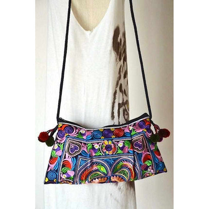 Leyla Embroidered Crossbody Hmong Purse - Thailand