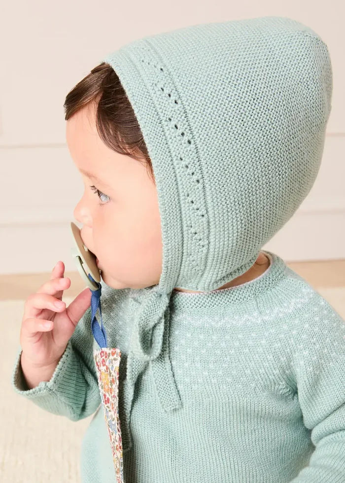 Long Sleeve Knitted Set in Green (1mth-12mths) KNITTED SETS from Pepa London