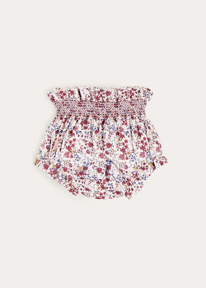 Louisa Floral Bloomers in Burgundy (1mth-3yrs) BLOOMERS from Pepa London