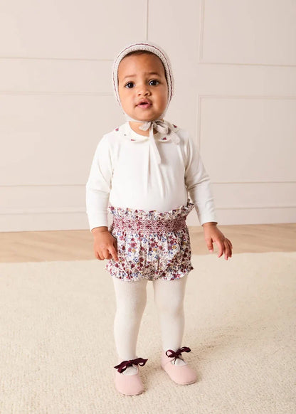 Louisa Floral Bloomers in Burgundy (1mth-3yrs) BLOOMERS from Pepa London