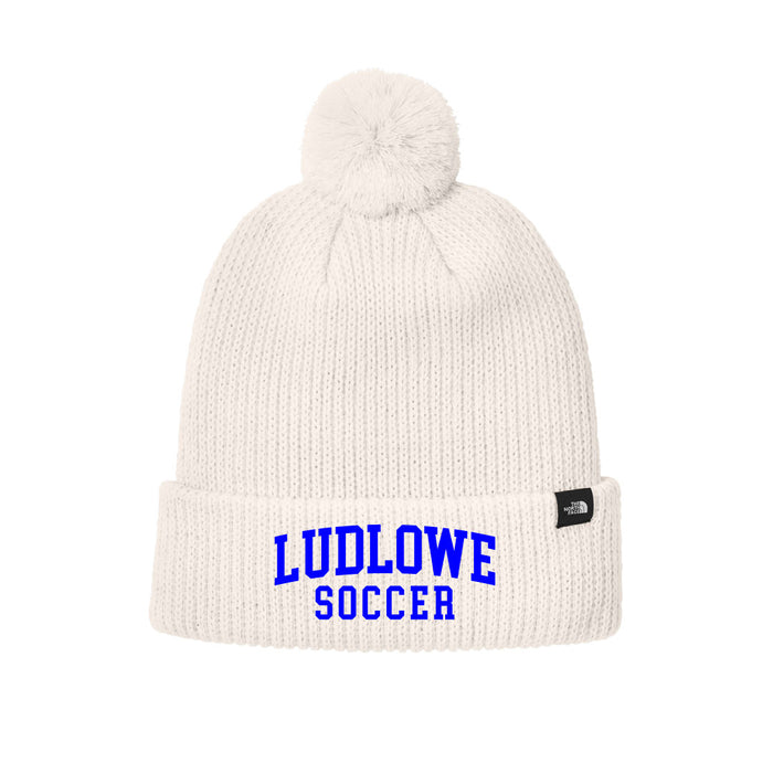 Ludlowe Girls Soccer TNF Pom Beanie Logowear Fairfield Ludlowe Girls Soccer Vintage White