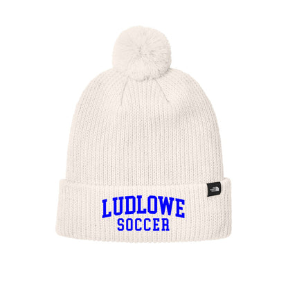 Ludlowe Girls Soccer TNF Pom Beanie Logowear Fairfield Ludlowe Girls Soccer Vintage White