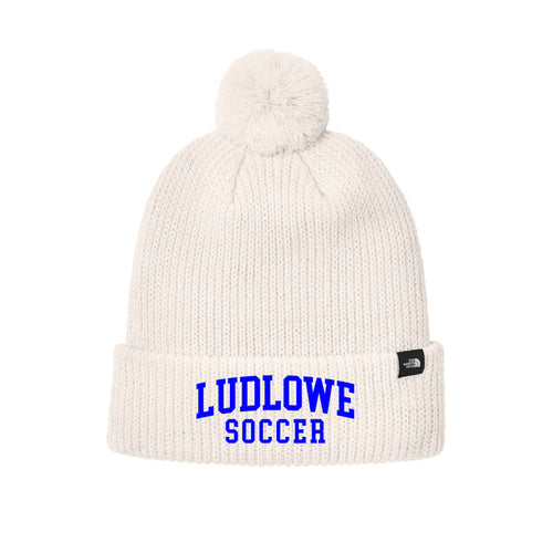 Ludlowe Girls Soccer TNF Pom Beanie Logowear Fairfield Ludlowe Girls Soccer Vintage White
