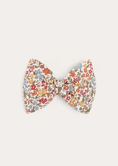 Marianne Floral Medium Bow Hair Clip in Toffee Made with Liberty Fabric HAIR ACCESSORIES from Pepa London