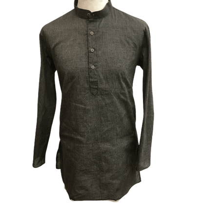 Mens Indian Dhoti Kurta Top in Brown, Thigh Length, for weddings, Bollywood Party  - Alamgir R1219 - Prachy Creations