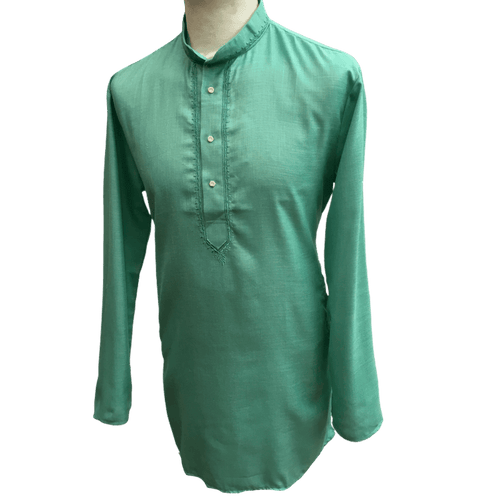 Mens Indian Dhoti Kurta Top in Sea Green, Thigh Length, for weddings, Bollywood Party  - Baleno C1219 - Prachy Creations