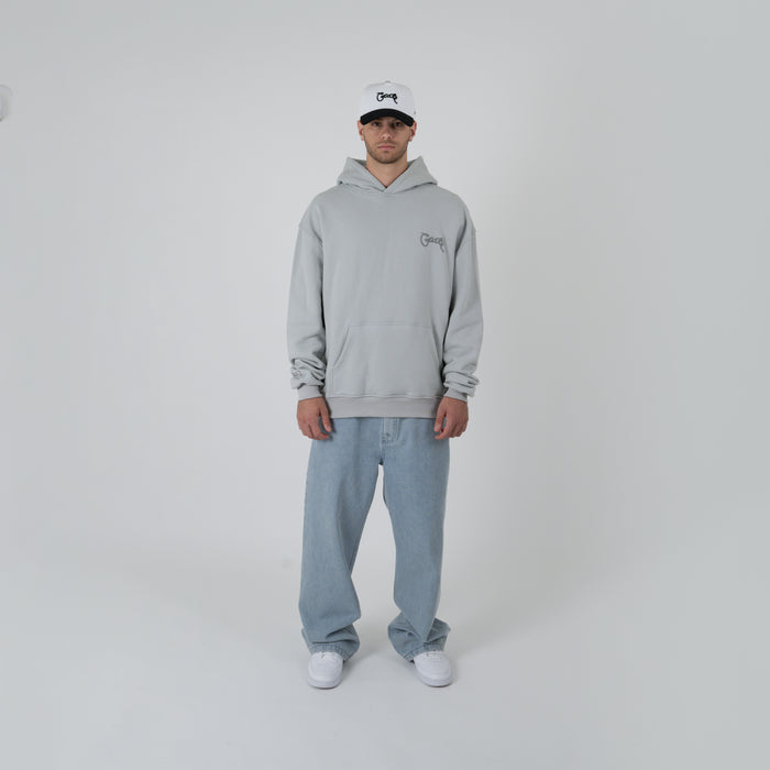 MEN'S SCRIPTED BOX FIT HOODIE