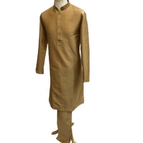 Mens Silky Gold Kurta Sets -MIx N Match with waistcoats and Dupattas - VL1912 KV1119 - Prachy Creations