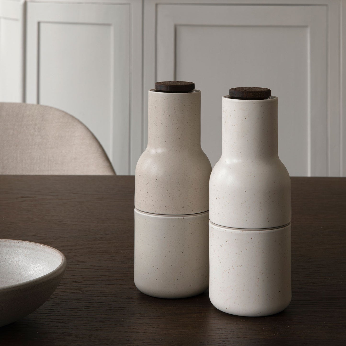 audo copenhagen (menu) | bottle grinder set | ceramic + walnut lid