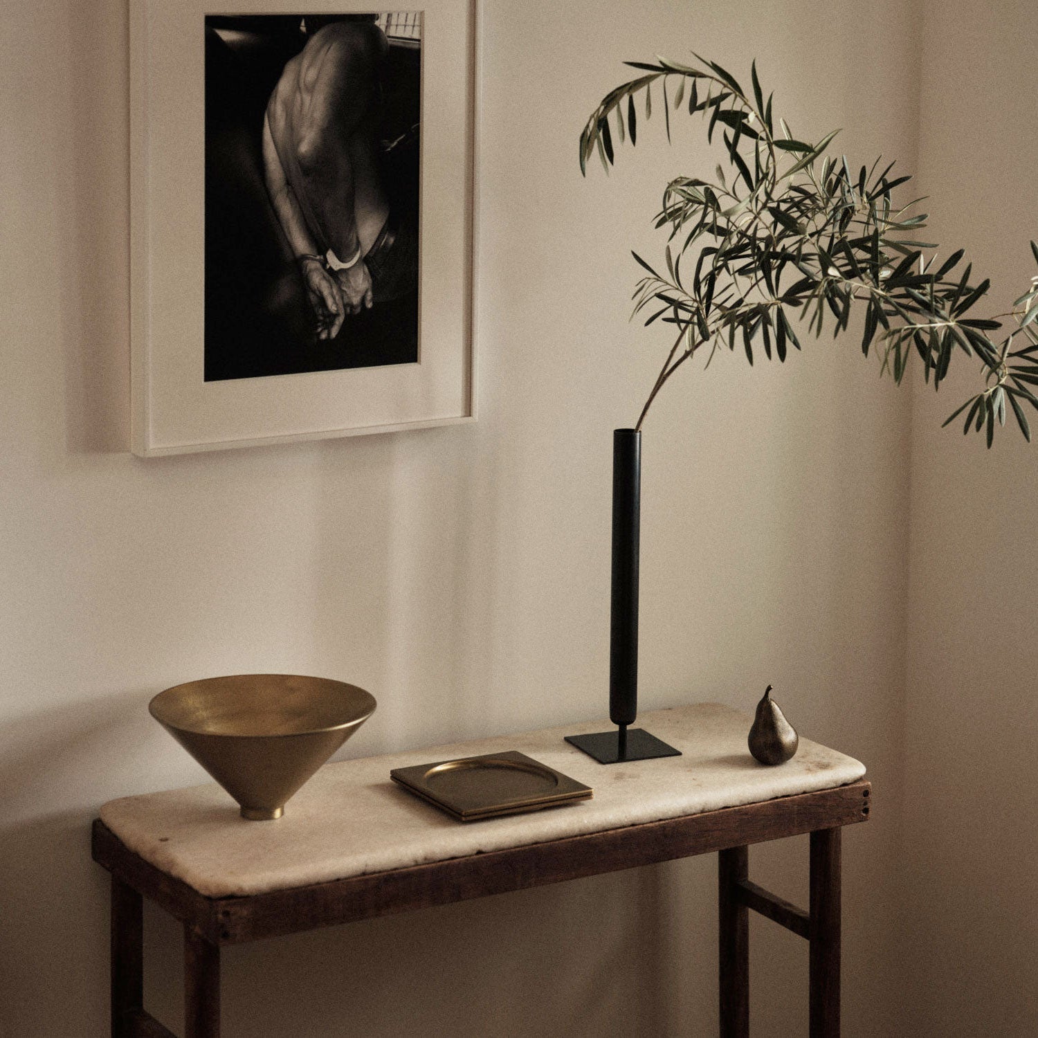 audo copenhagen (menu) | stance vase | bronzed brass 50cm