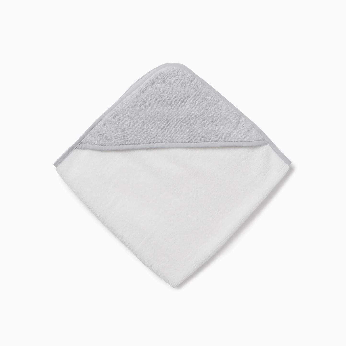 Baby Hooded Bath Towel - White & Grey