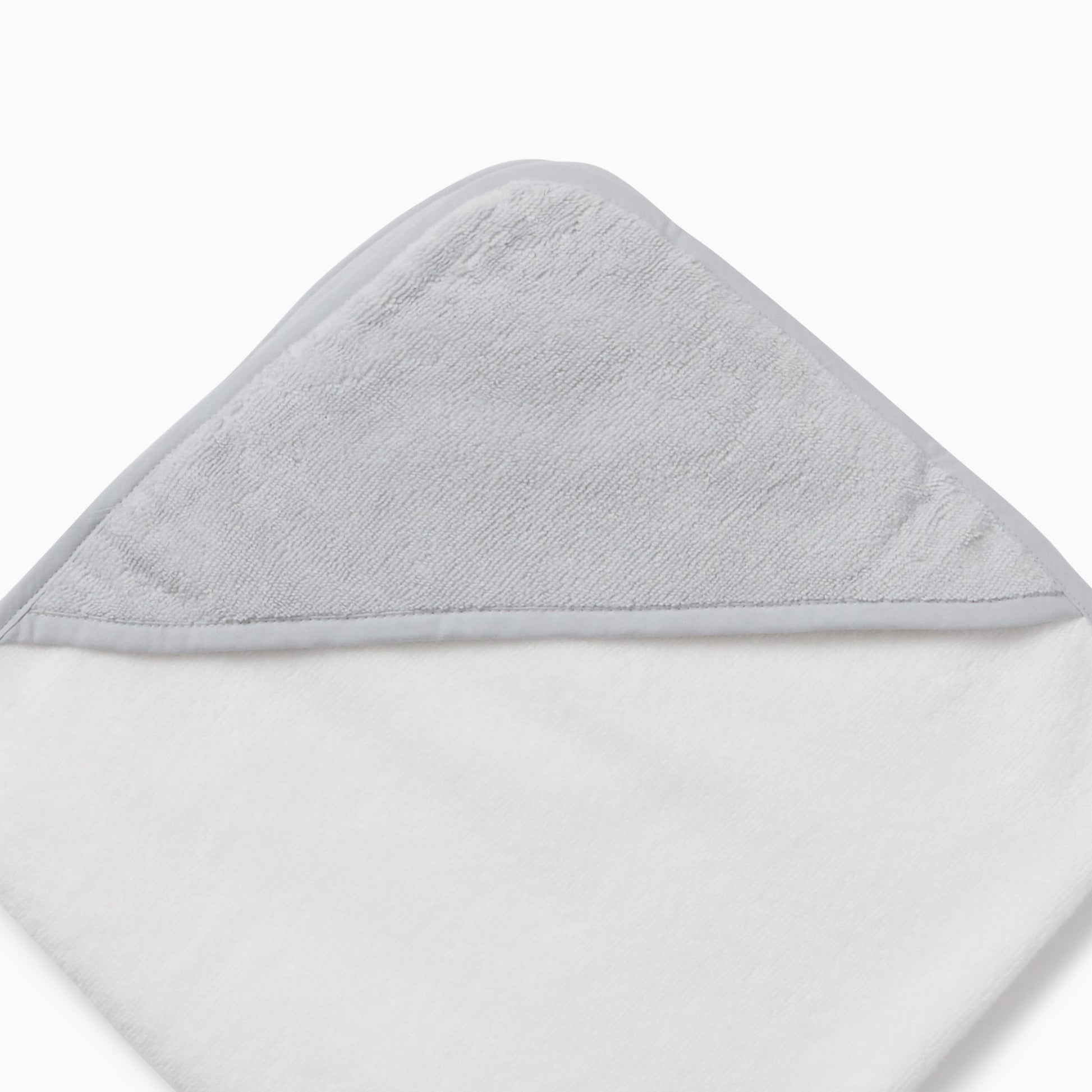 Baby Hooded Bath Towel - White & Grey
