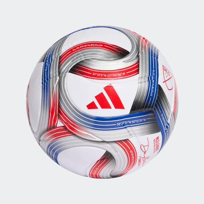 adidas MLS League NFHS Soccer Ball Equipment Adidas White/Royal Blue/Red/Silver Metallic-JW1319 4