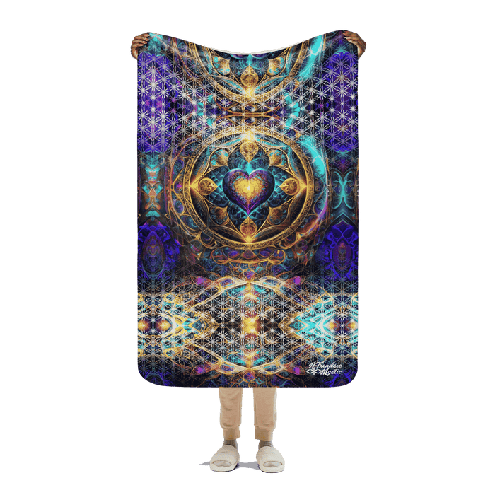 Mystic Euphony Sacred Heart Sherpa Blanket