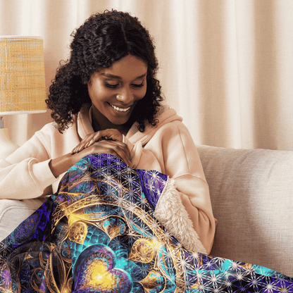 Mystic Euphony Sacred Heart Sherpa Blanket