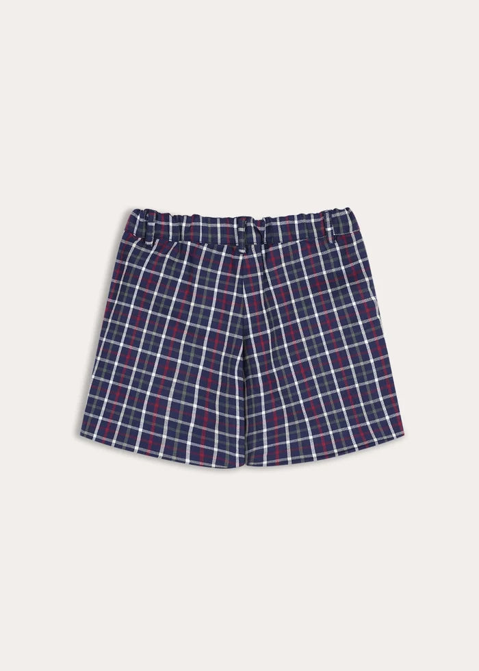 Newton Check Tailored Shorts in Navy (4-10yrs) Shorts from Pepa London