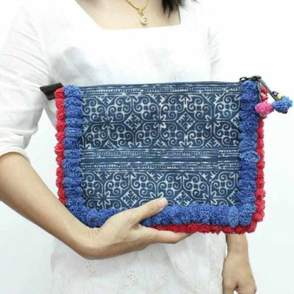 Oasis Batik PomPom iPad Clutch - Thailand