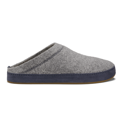Olukai Men's Hāmani Hulu Wool Mule Slipper Footwear Olukai Graphite/Trench Blue 7