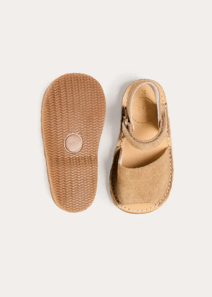 Open Toe Suede Sandals in Camel (21-30EU) SHOES from Pepa London