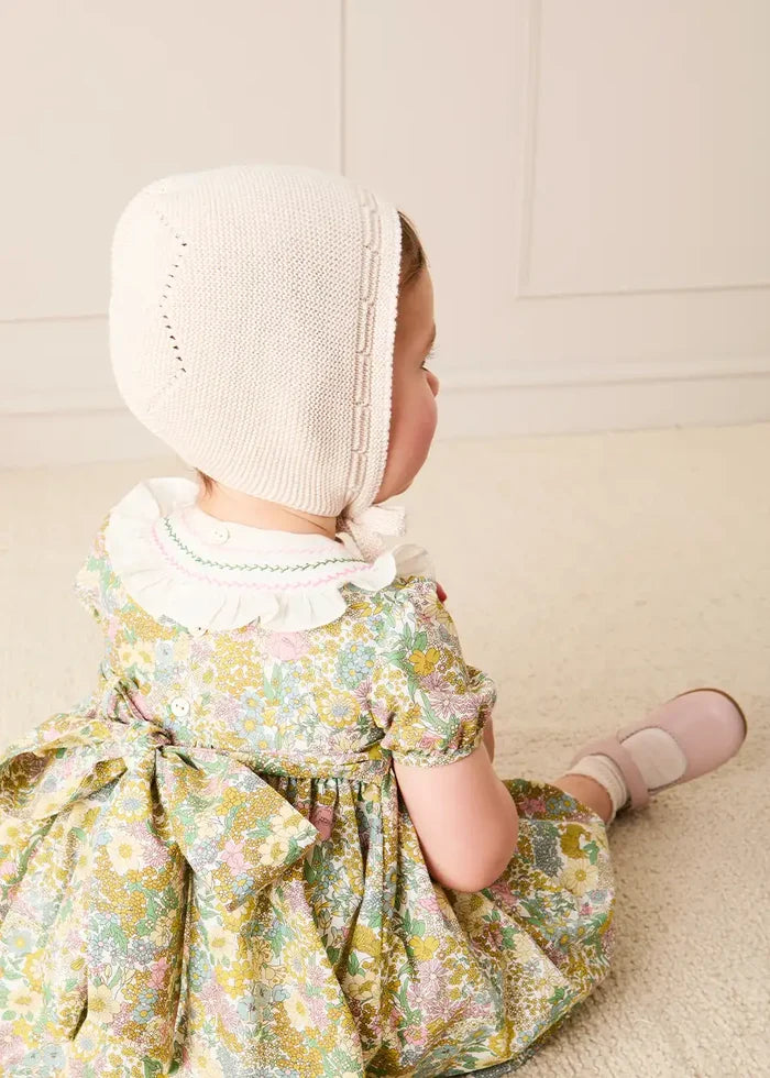 Openwork Knitted Bonnet in Beige(S-L) KNITTED ACCESSORIES from Pepa London