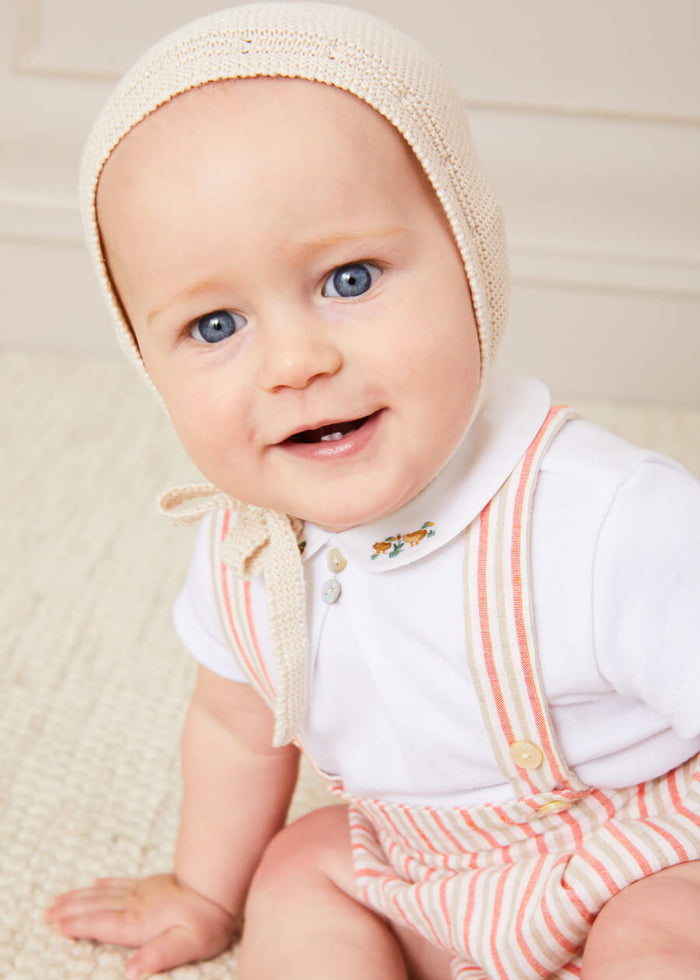 Openwork Knitted Bonnet in Beige(S-L) KNITTED ACCESSORIES from Pepa London