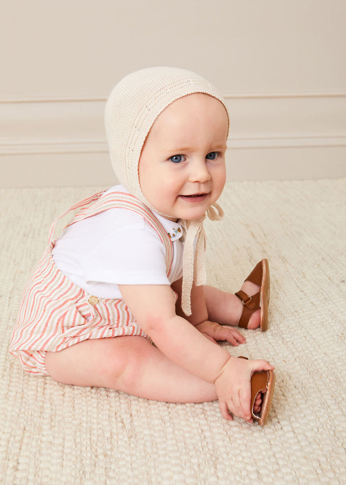 Openwork Knitted Bonnet in Beige(S-L) KNITTED ACCESSORIES from Pepa London