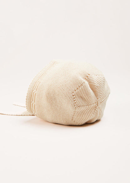 Openwork Knitted Bonnet in Beige(S-L) KNITTED ACCESSORIES from Pepa London