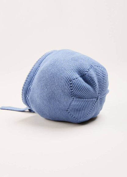 Openwork Knitted Bonnet in Blue (S-L) KNITTED ACCESSORIES from Pepa London