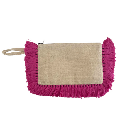 Organic Cotton Fringe Tassel Wristlet - Thailand