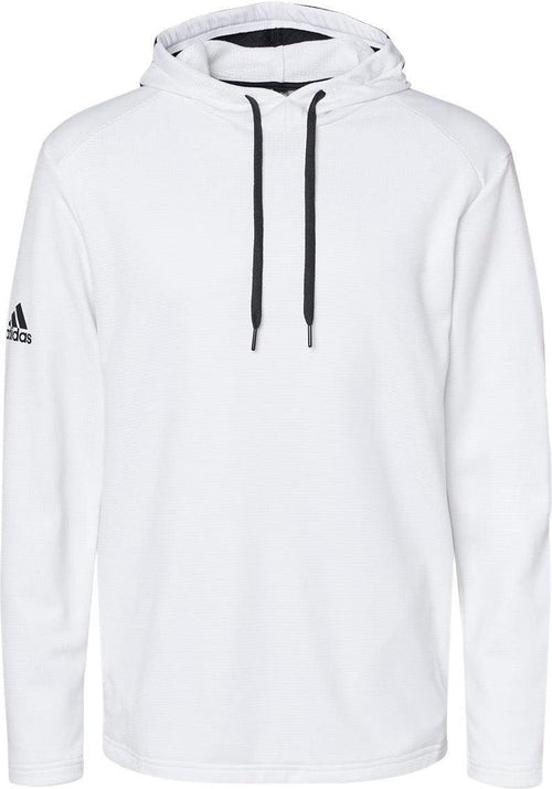 OUTLET-Adidas Textured Mixed Media Hooded Sweatshirt
