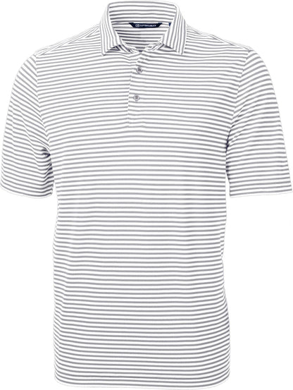 OUTLET-Cutter & Buck Virtue Eco Pique Stripe Recycled Polo