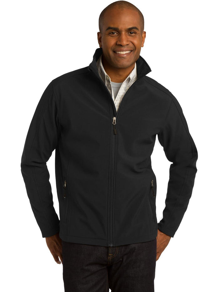 Port Authority Tall Core Soft Shell Jacket-Regular-Port Authority-Black-LT-Thread Logic