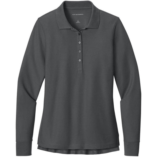 OUTLET-Port Authority Women's Wearever Signature Pique Long Sleeve Polo