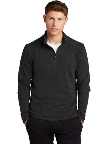 Sport-Tek Lightweight French Terry 1/4-Zip Pullover-Regular-Sport-Tek-Heather Black-S-Thread Logic