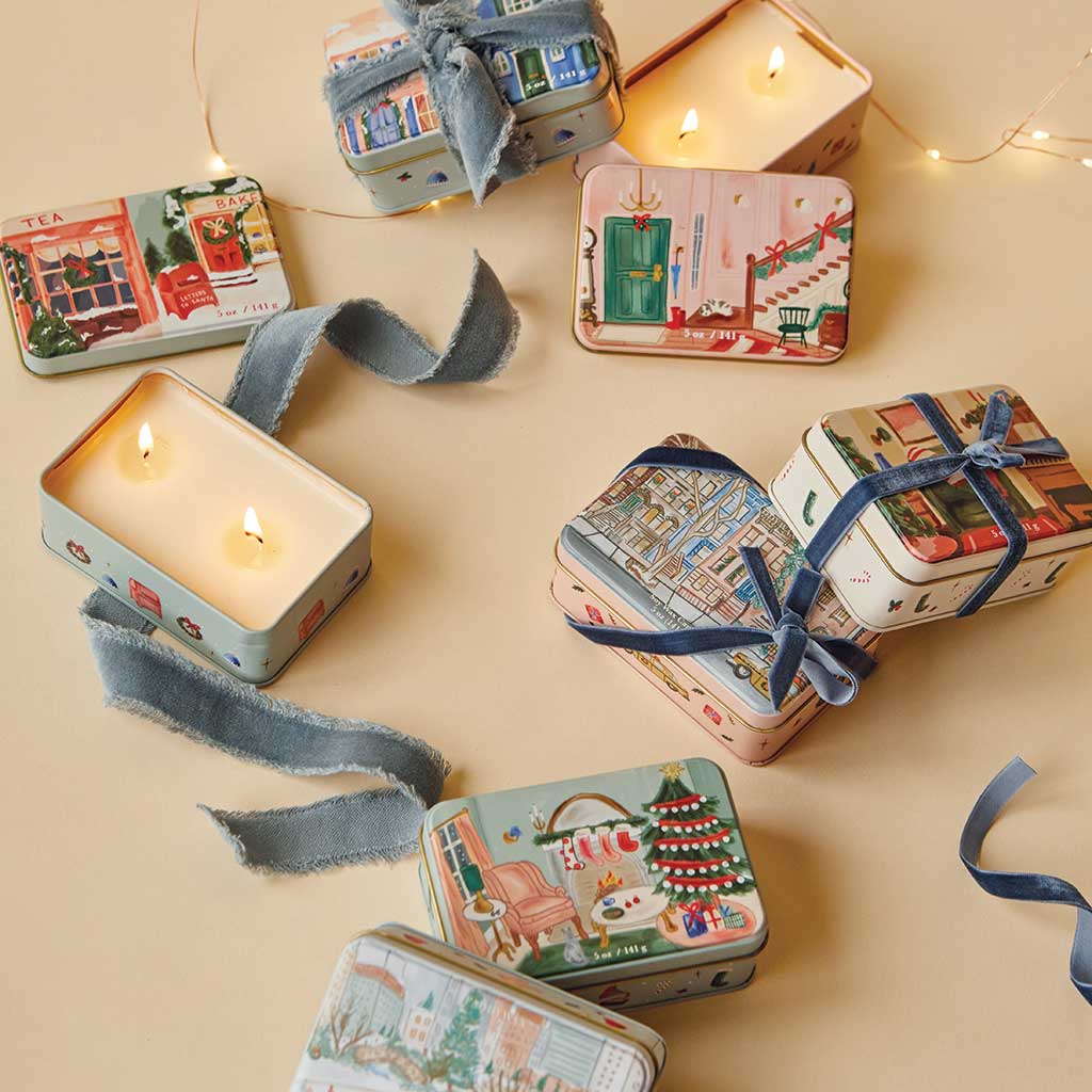 Christmas Tin Candle | Pomegranate & Spruce