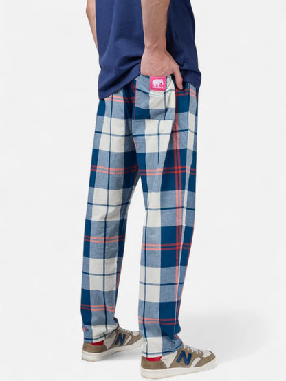 Pantalon Elepants 025 Poplin Blanco Azul