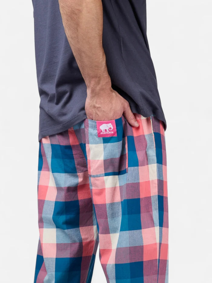 Pantalon Elepants 133 Poplin Beige Azul Rojo