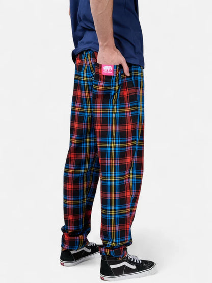 Pantalon Elepants 180 Poplin Negro Azul Rojo