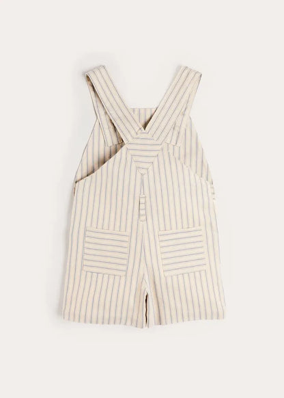 Percy Stripe Insignia Pocket Detail Dungarees in Blue (18mths-4yrs) DUNGAREES from Pepa London