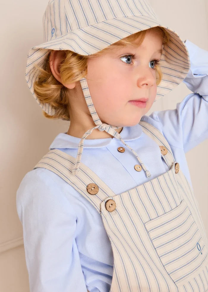 Percy Stripe Sun Hat in Blue (S-L) ACCESSORIES from Pepa London